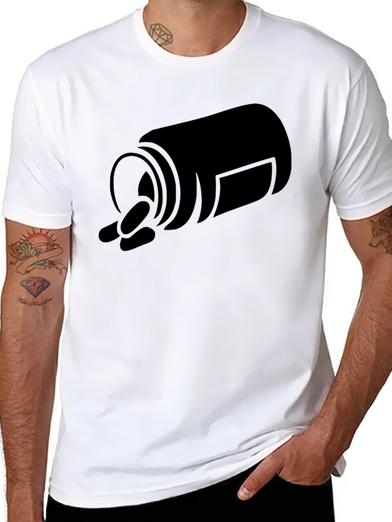 Pill Bottle Graphic Tee - Black Casual T-Shirt
