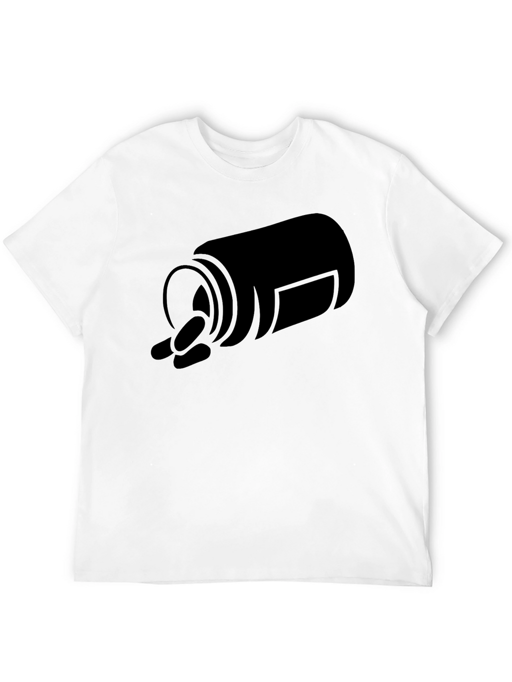 Pill Bottle Graphic Tee - Black Casual T-Shirt