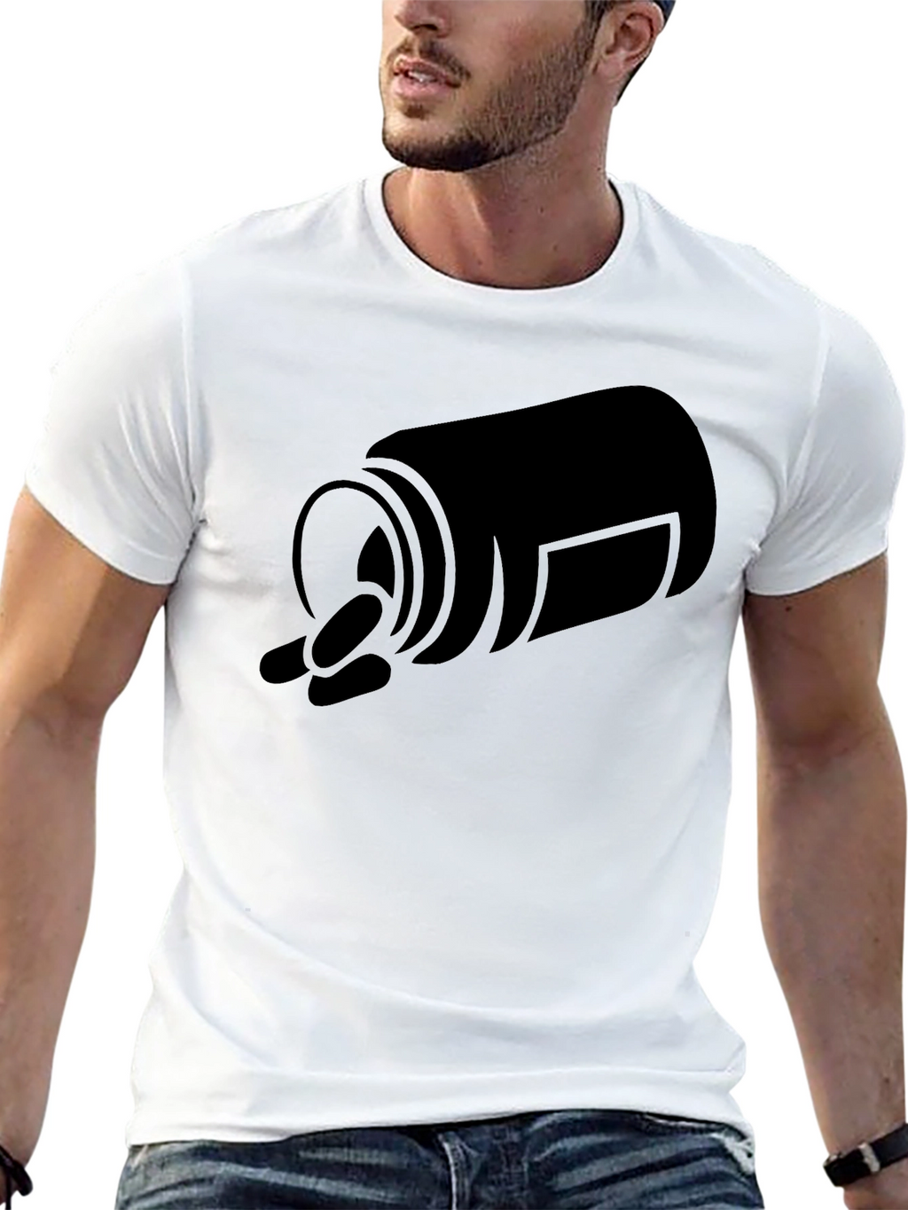 Pill Bottle Graphic Tee - Black Casual T-Shirt