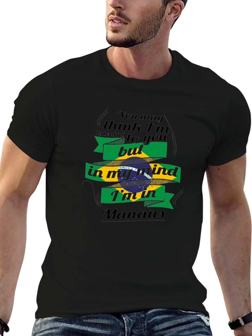 Manaus Mind T-Shirt - Brazil Flag Design