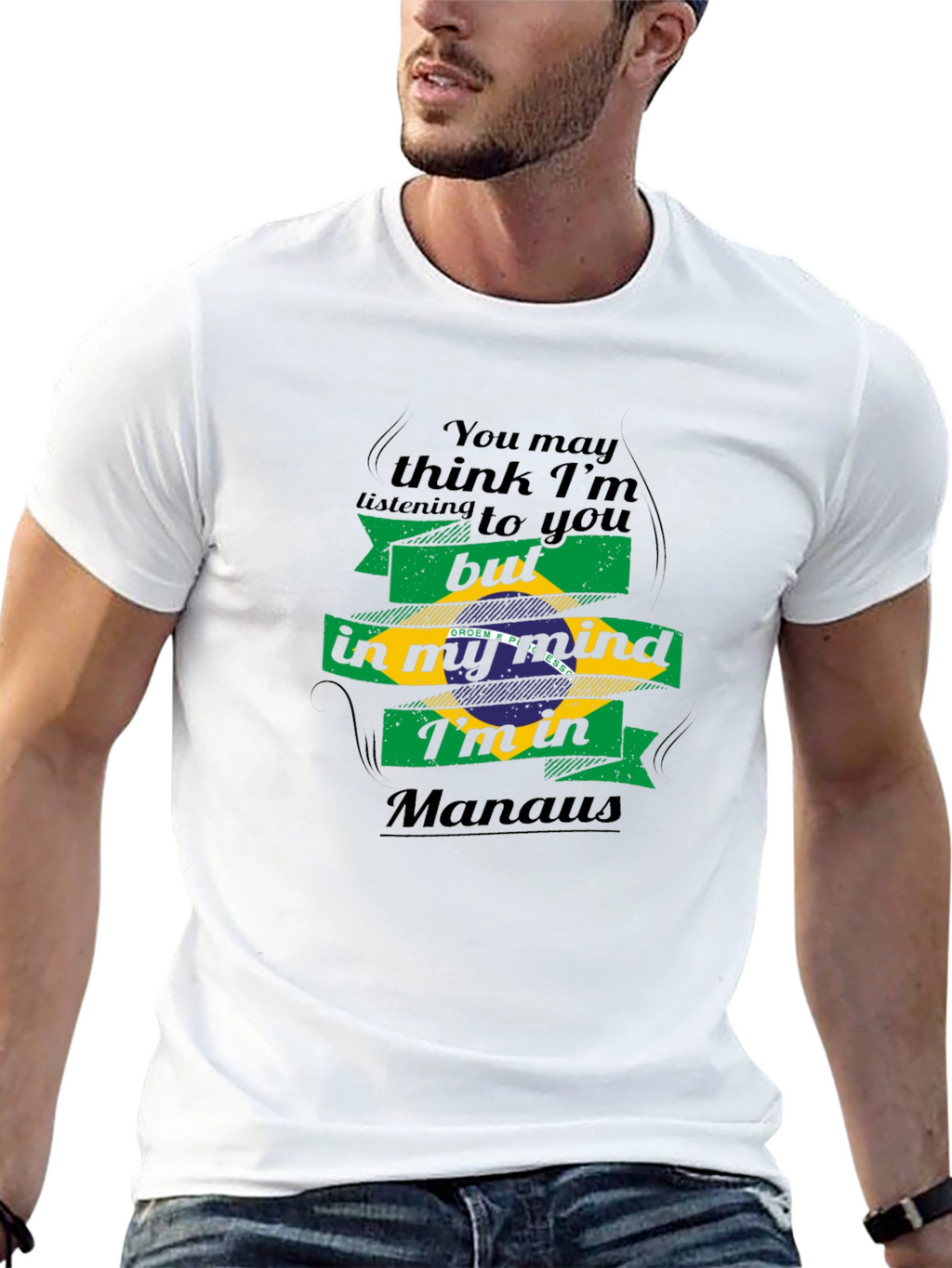 Manaus Mind T-Shirt - Brazil Flag Design