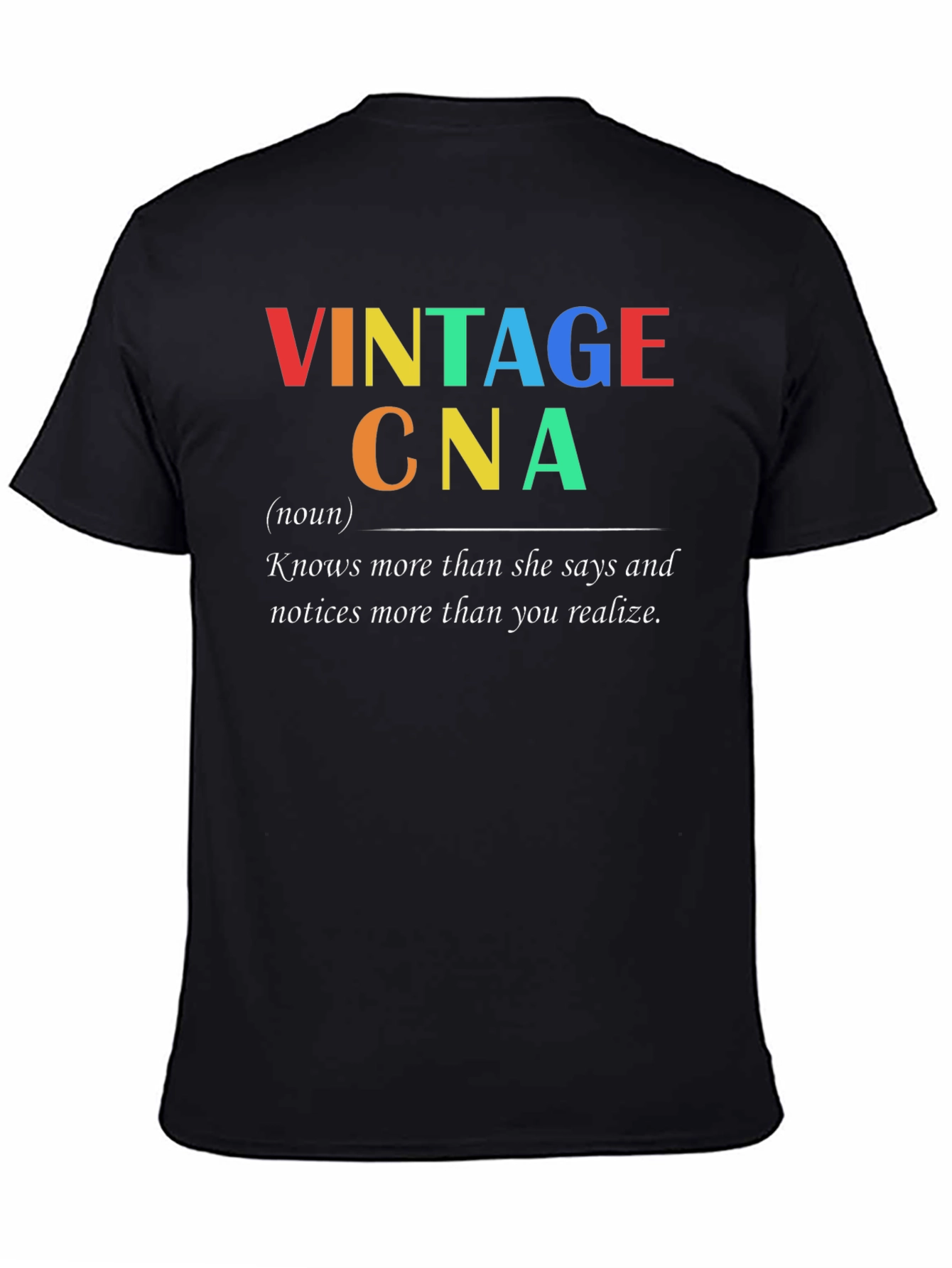 Vintage CNA T-Shirt - Colorful Graphic Design