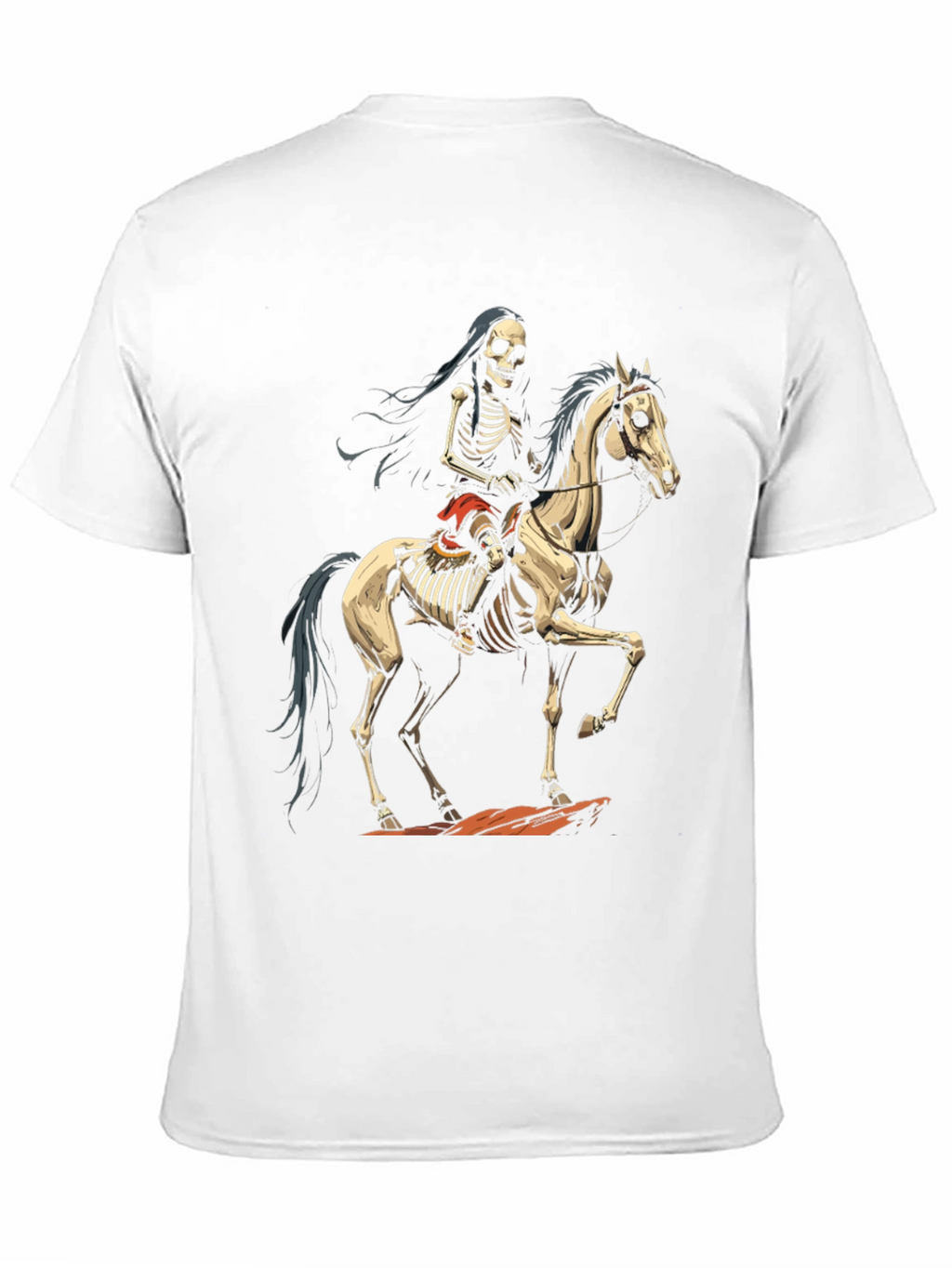 Skeleton Rider Graphic Tee - Dark Humor Style