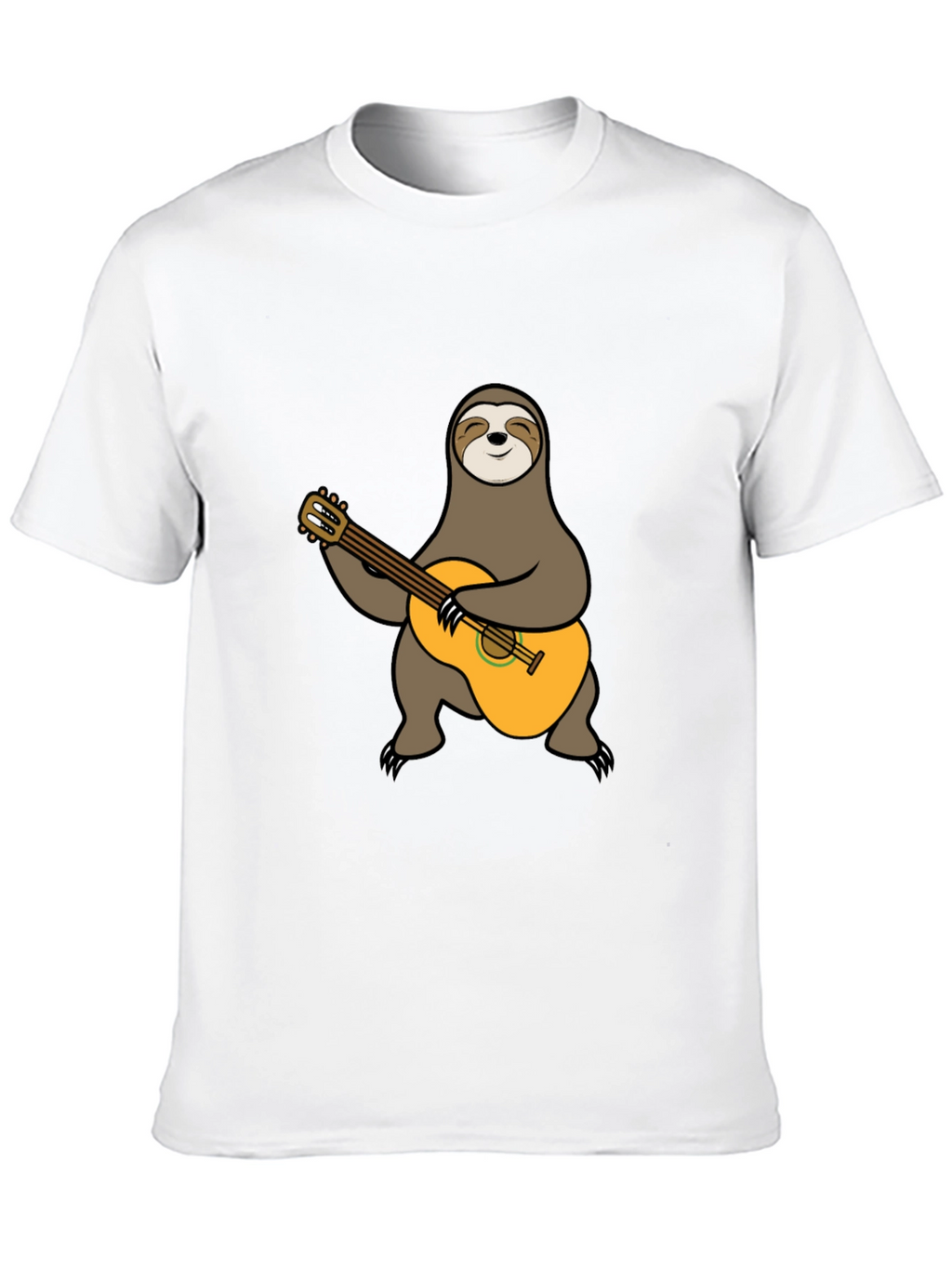 Sloth Guitarist T-Shirt - Playful Animal Tee