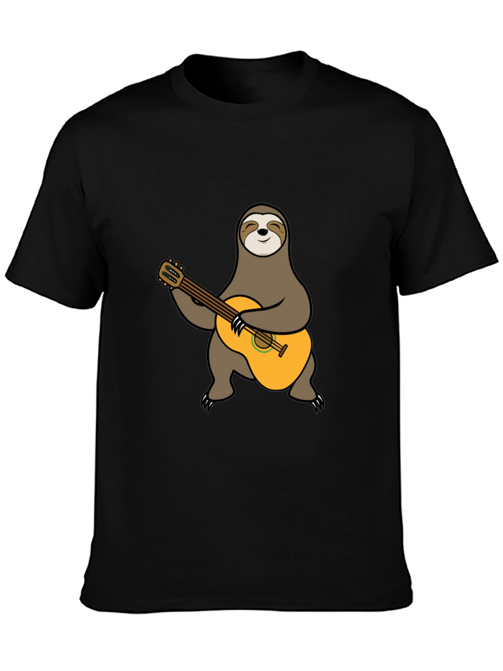 Sloth Guitarist T-Shirt - Playful Animal Tee