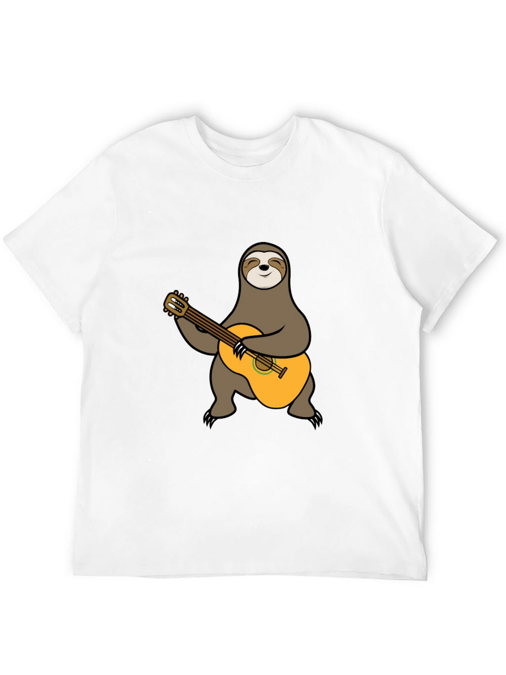 Sloth Guitarist T-Shirt - Playful Animal Tee
