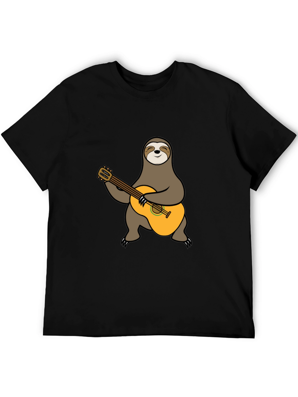 Sloth Guitarist T-Shirt - Playful Animal Tee