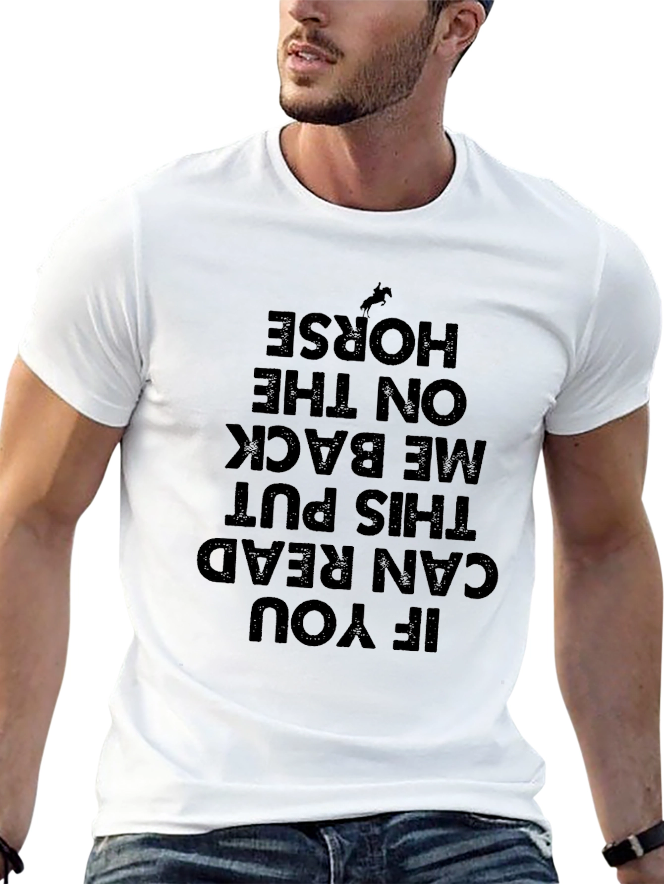 Humorous Horseback Riding T-Shirt: Read to Ride!