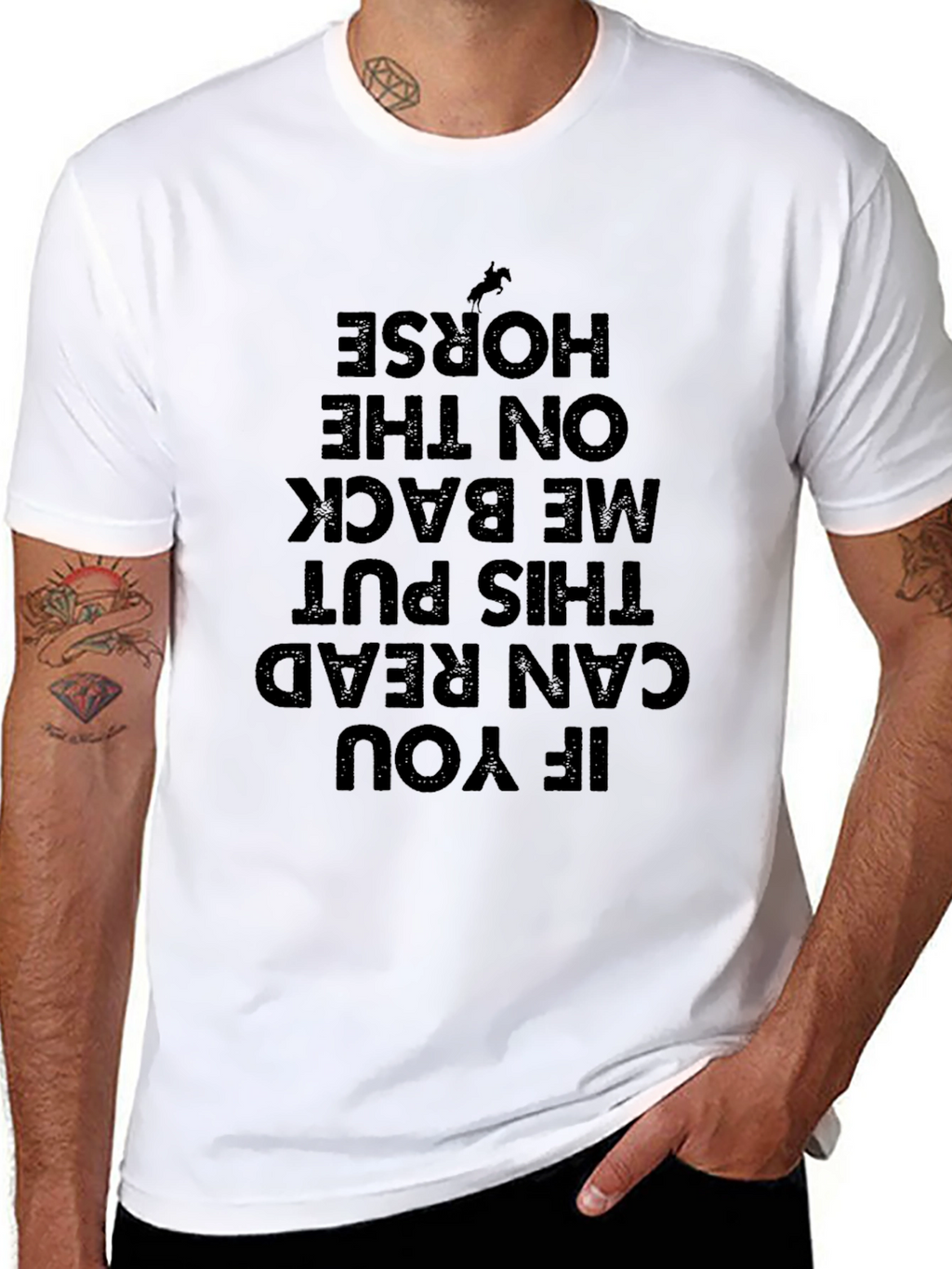 Humorous Horseback Riding T-Shirt: Read to Ride!