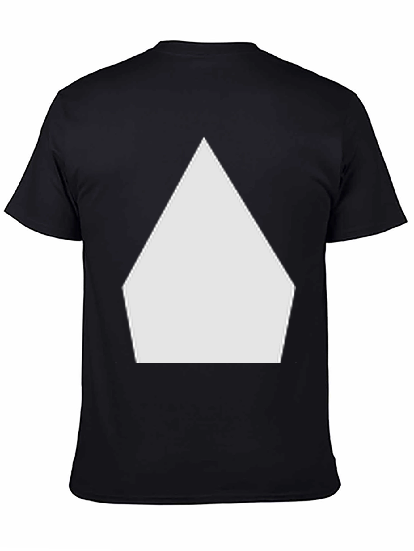Modern Geometric Tee - Unique White Design on Black Shirt
