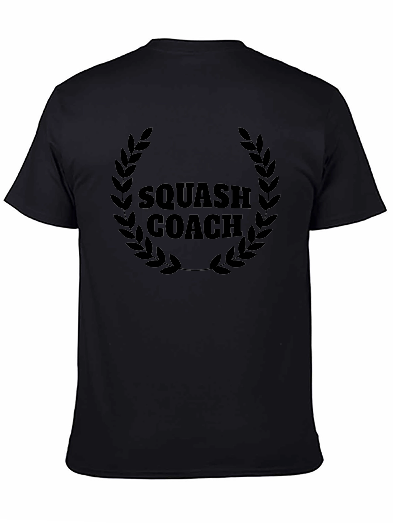 Squash Coach Graphic Tee - Black Cotton T-Shirt