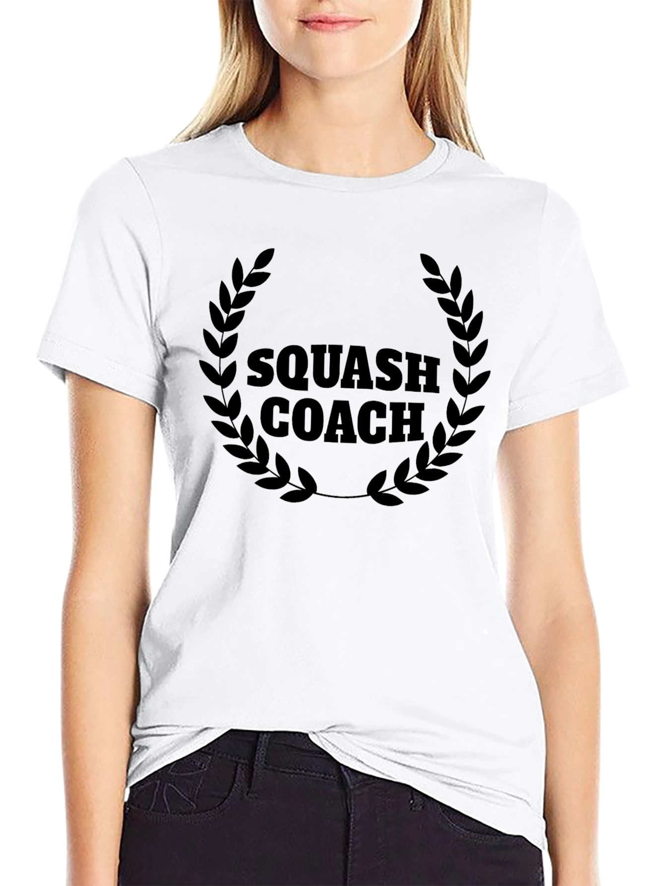 Squash Coach Graphic Tee - Black Cotton T-Shirt