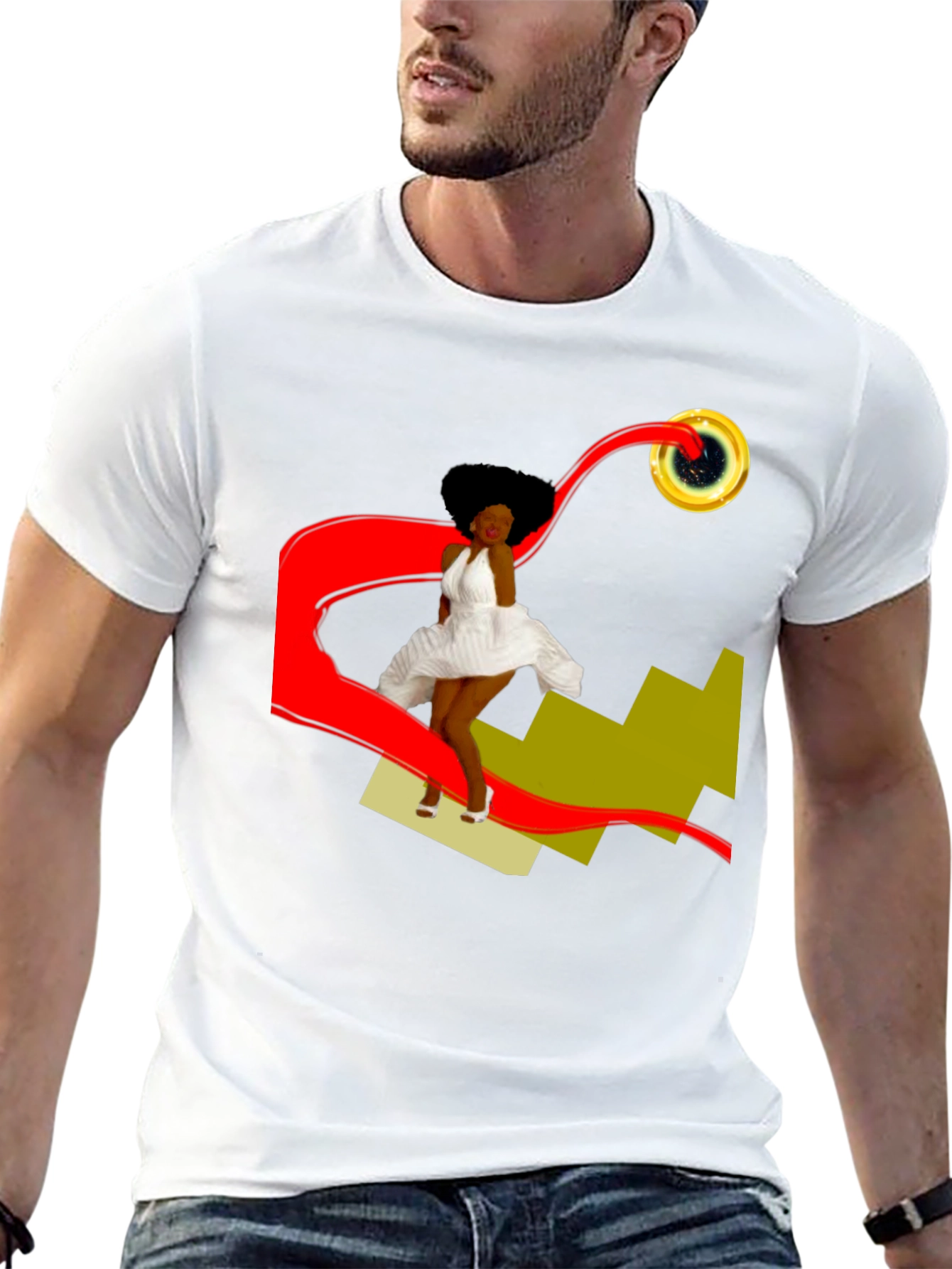 Stylish Graphic T-Shirt: Retro-Pop Art Design