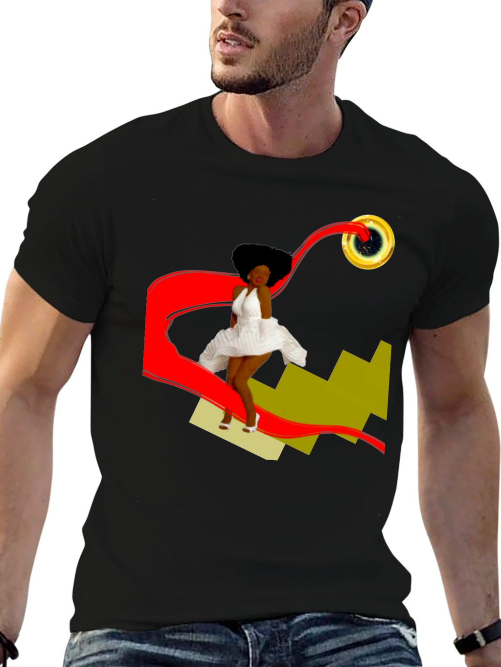 Stylish Graphic T-Shirt: Retro-Pop Art Design