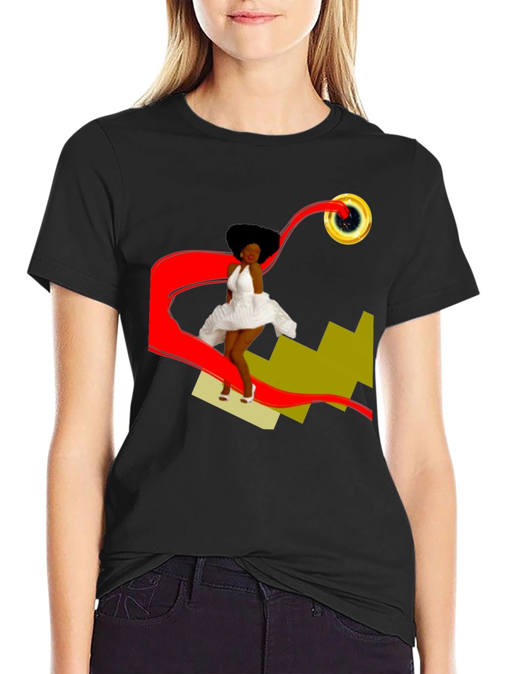 Stylish Graphic T-Shirt: Retro-Pop Art Design