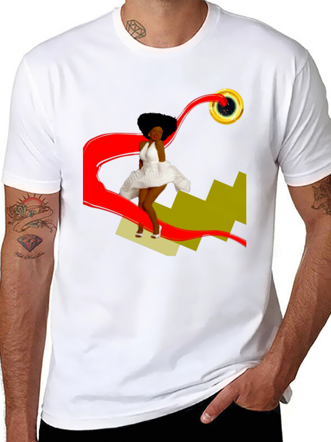 Stylish Graphic T-Shirt: Retro-Pop Art Design