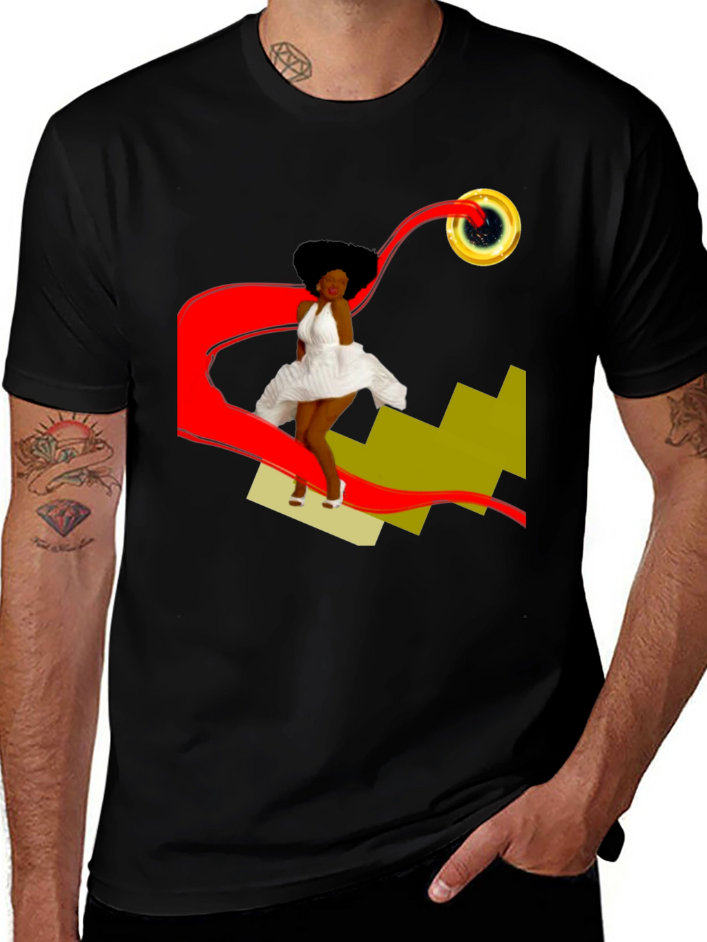Stylish Graphic T-Shirt: Retro-Pop Art Design