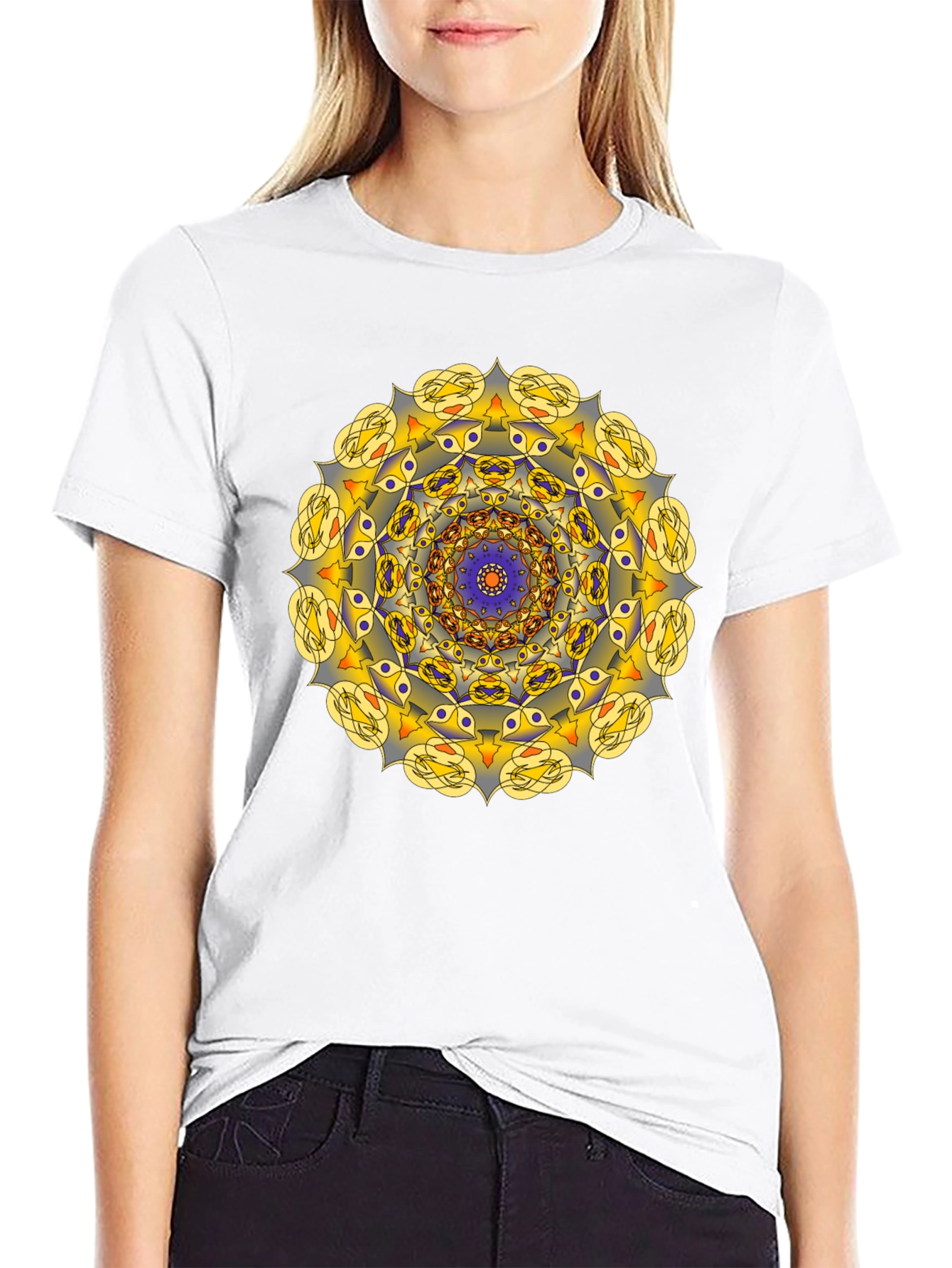 Mandala Graphic Black Tee