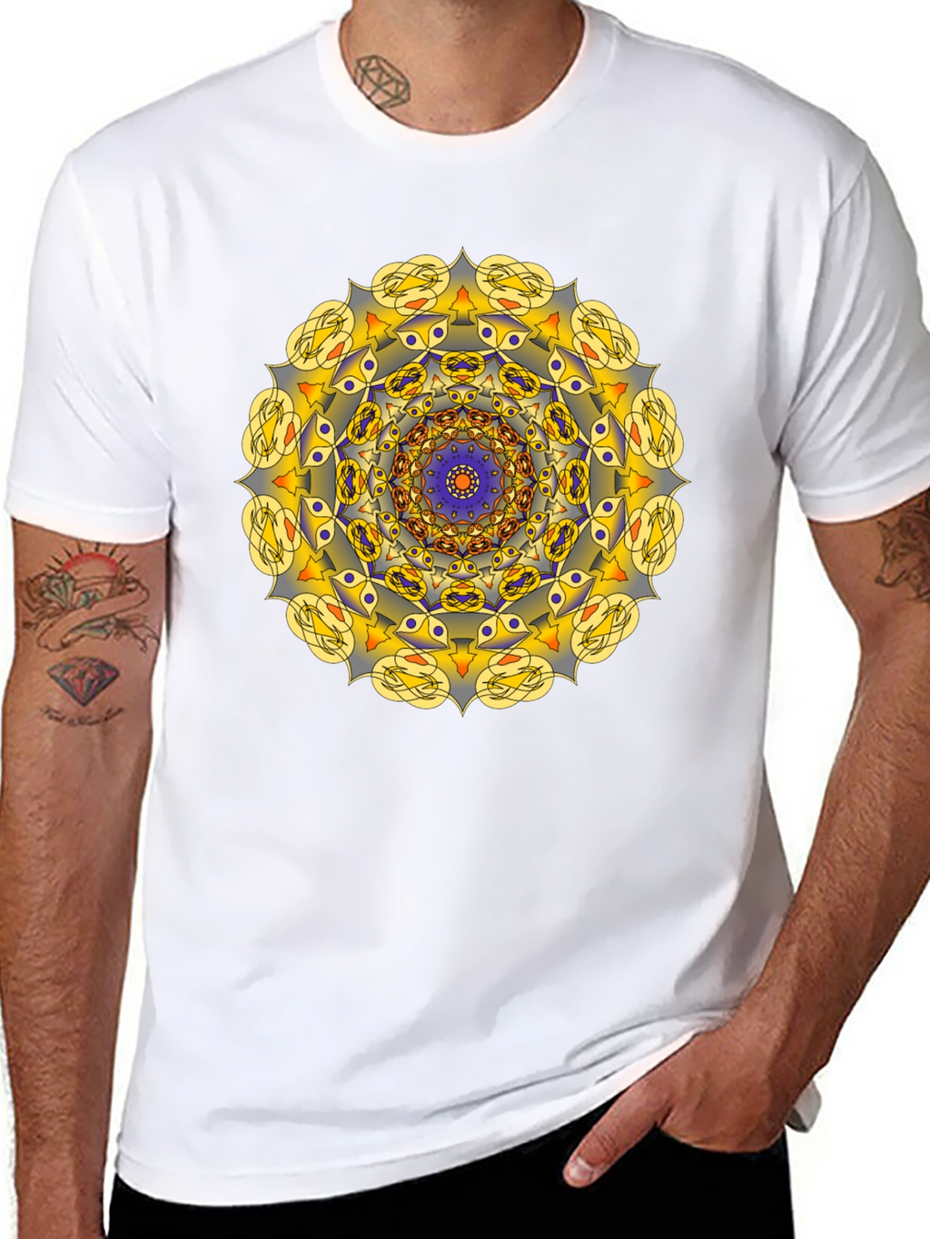 Mandala Graphic Black Tee