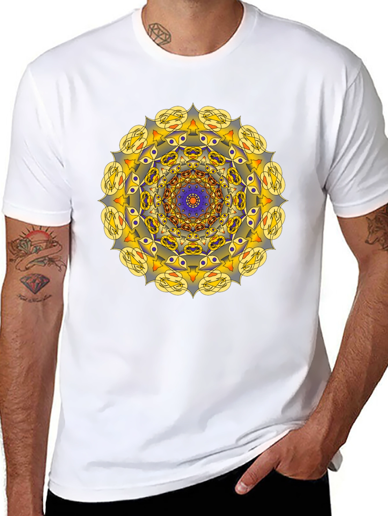 Mandala Graphic Black Tee