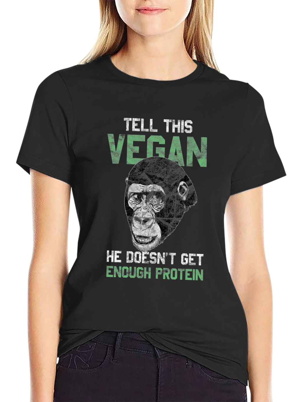 Vegan Gorilla Graphic Tee - Protein Power!