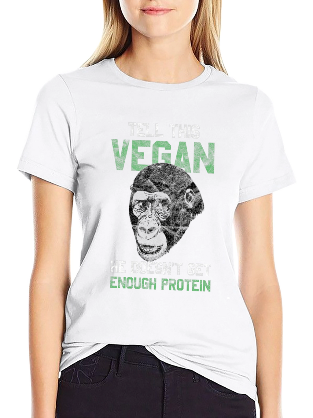 Vegan Gorilla Graphic Tee - Protein Power!