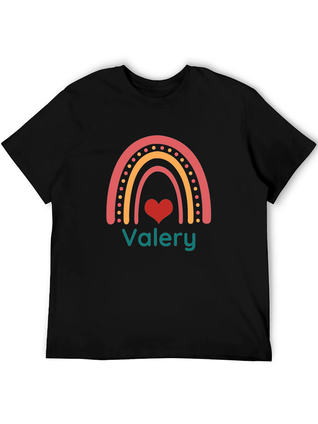 Valery Rainbow Heart Custom T-Shirt