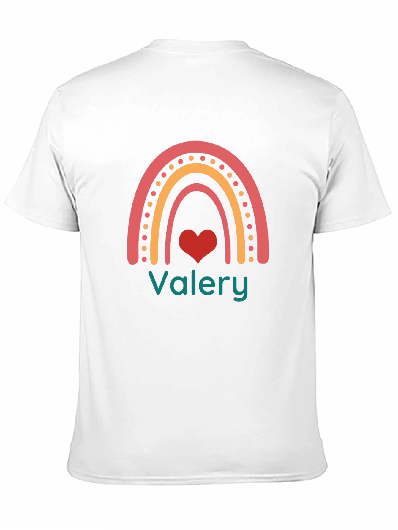 Valery Rainbow Heart Custom T-Shirt