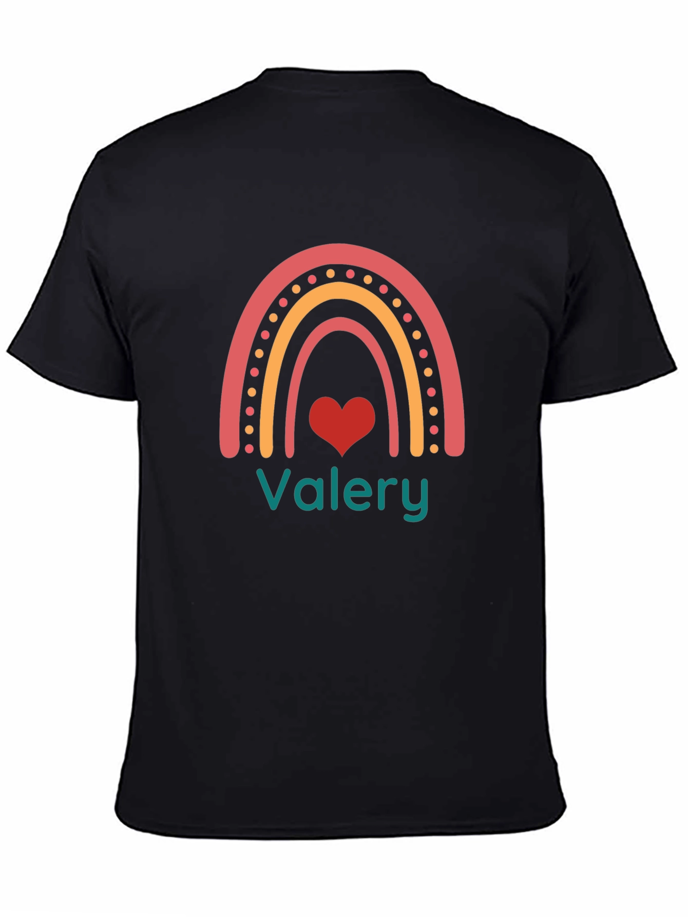 Valery Rainbow Heart Custom T-Shirt