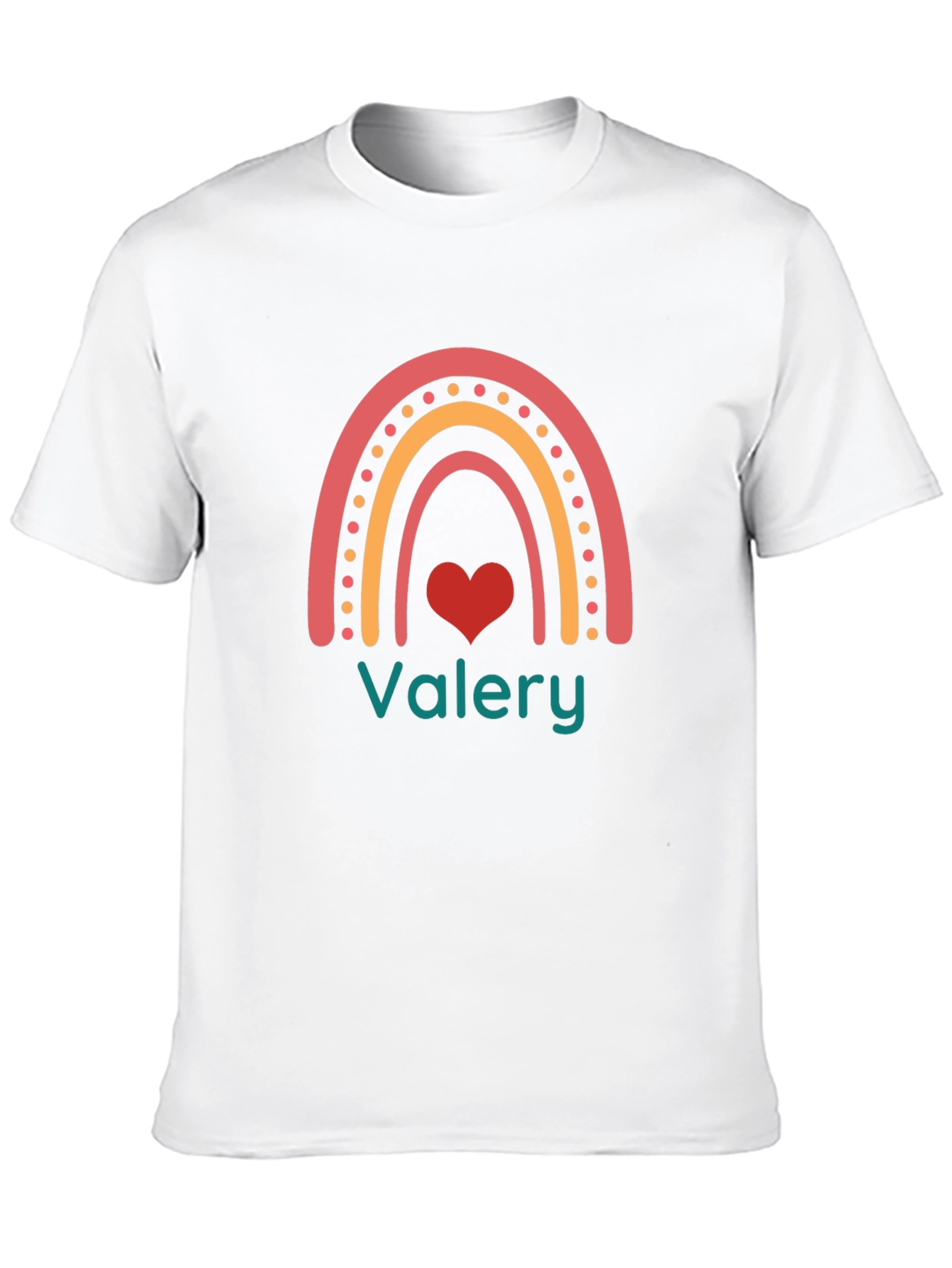 Valery Rainbow Heart Custom T-Shirt