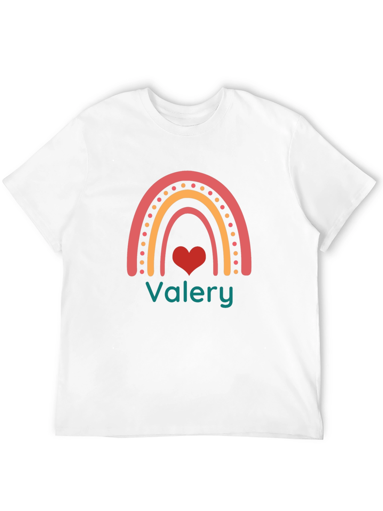Valery Rainbow Heart Custom T-Shirt