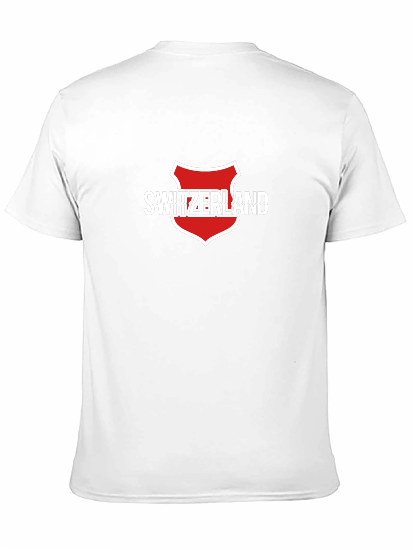 Switzerland Shield Graphic Tee - Black Cotton T-Shirt
