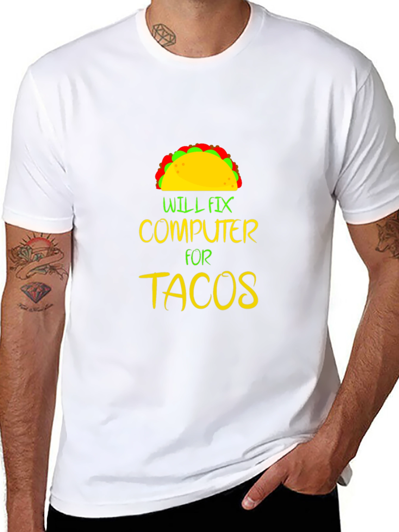 Will Fix Computer For Tacos Graphic Tee