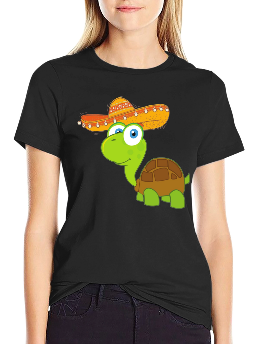 Cartoon Turtle with Sombrero T-Shirt