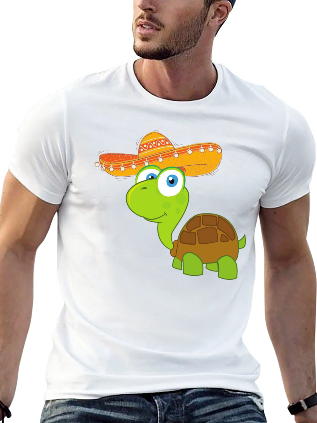 Cartoon Turtle with Sombrero T-Shirt