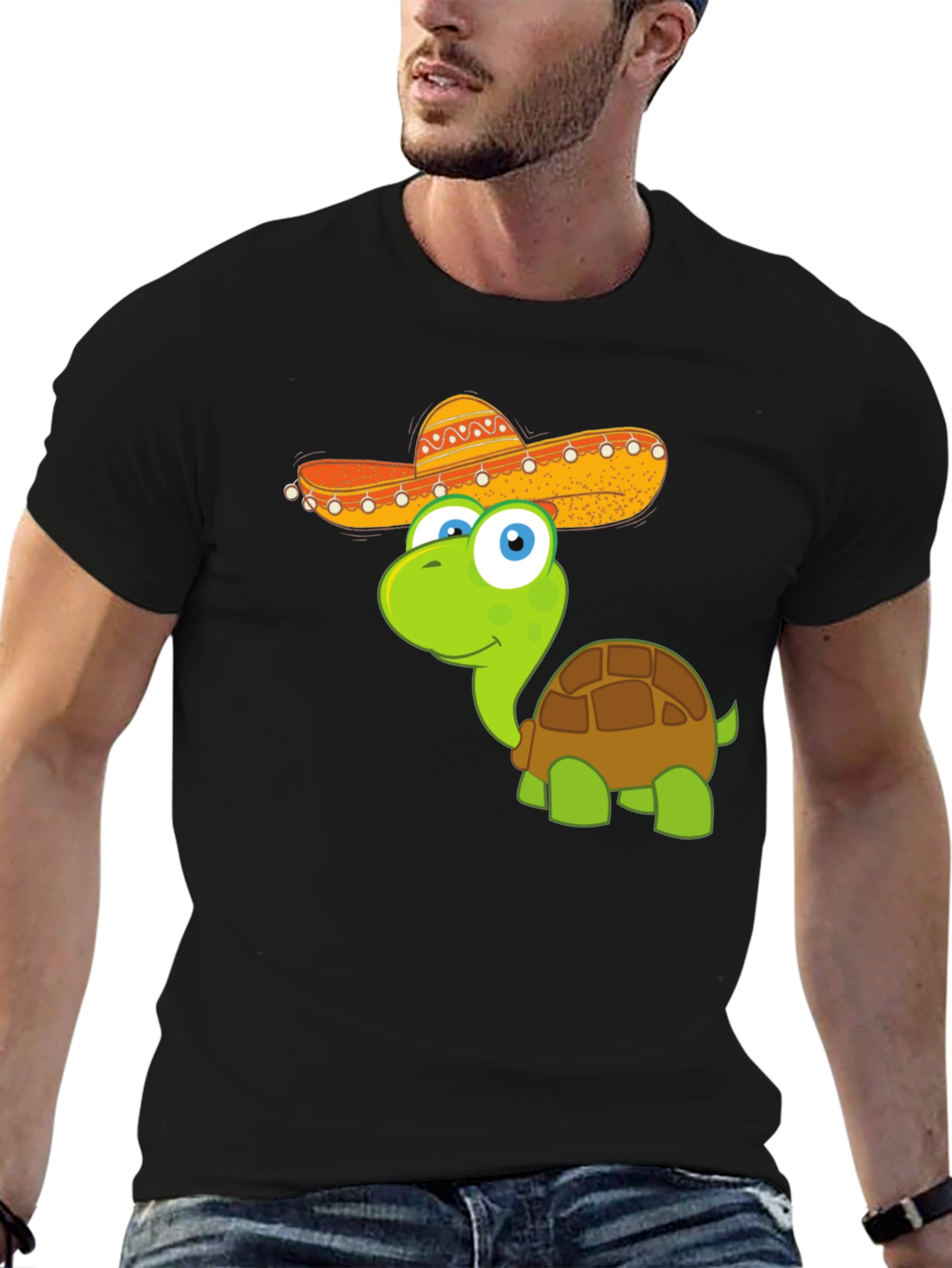Cartoon Turtle with Sombrero T-Shirt
