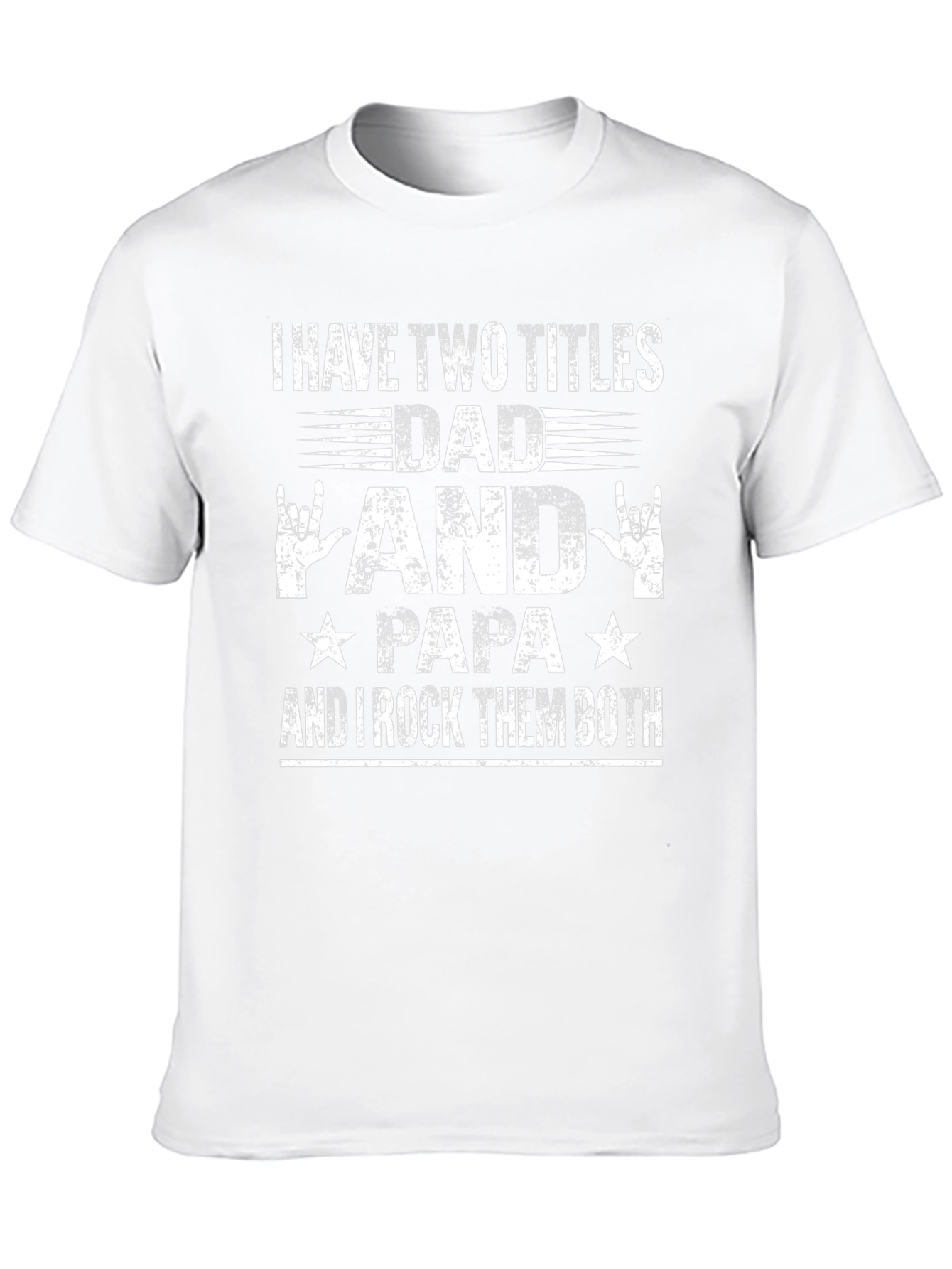 Dad Papa Rock Star T-Shirt Funny Fathers Day Gift