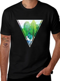 Triangle Forest Graphic Tee - Mens Black T-Shirt