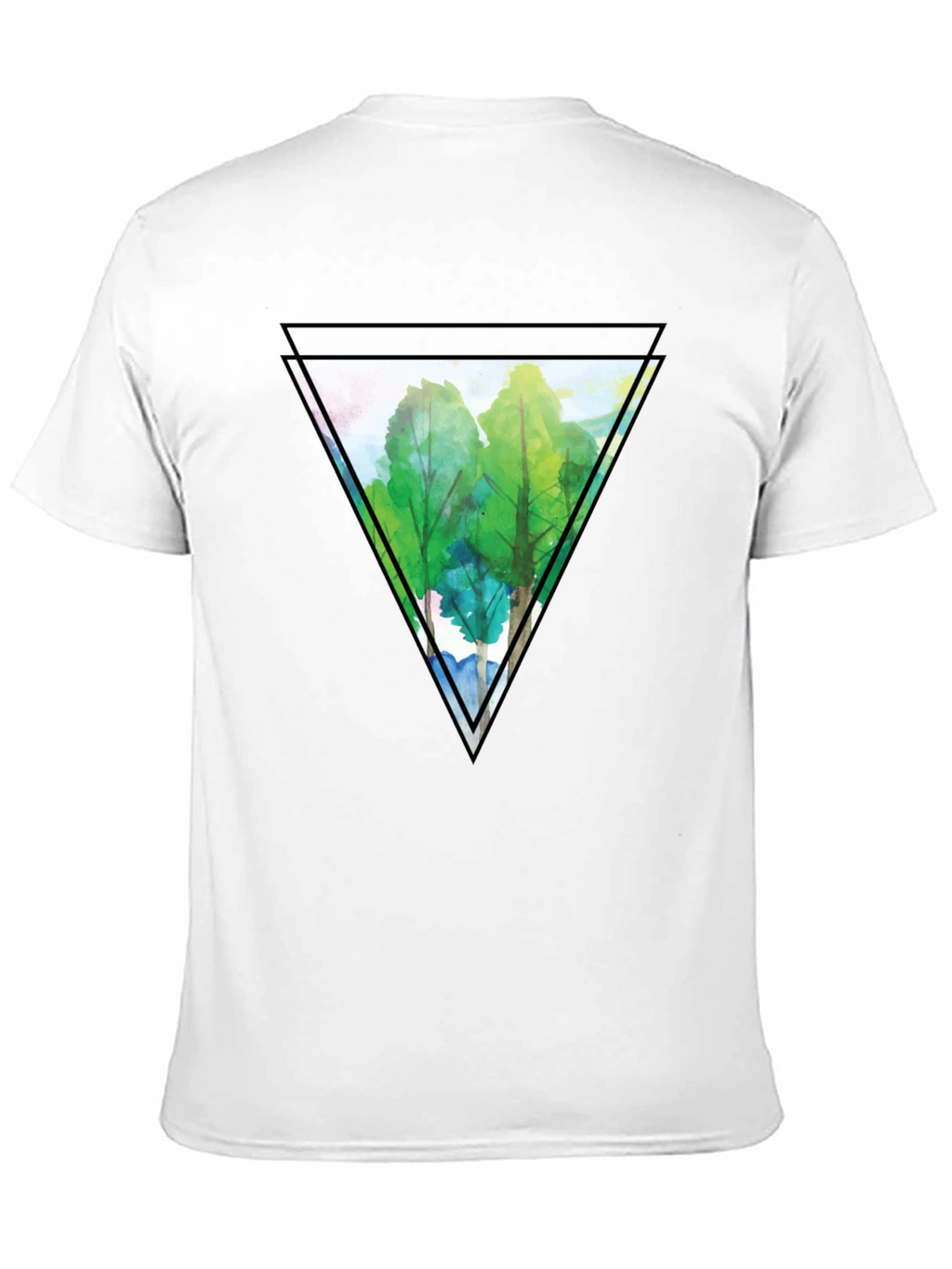 Triangle Forest Graphic Tee - Mens Black T-Shirt