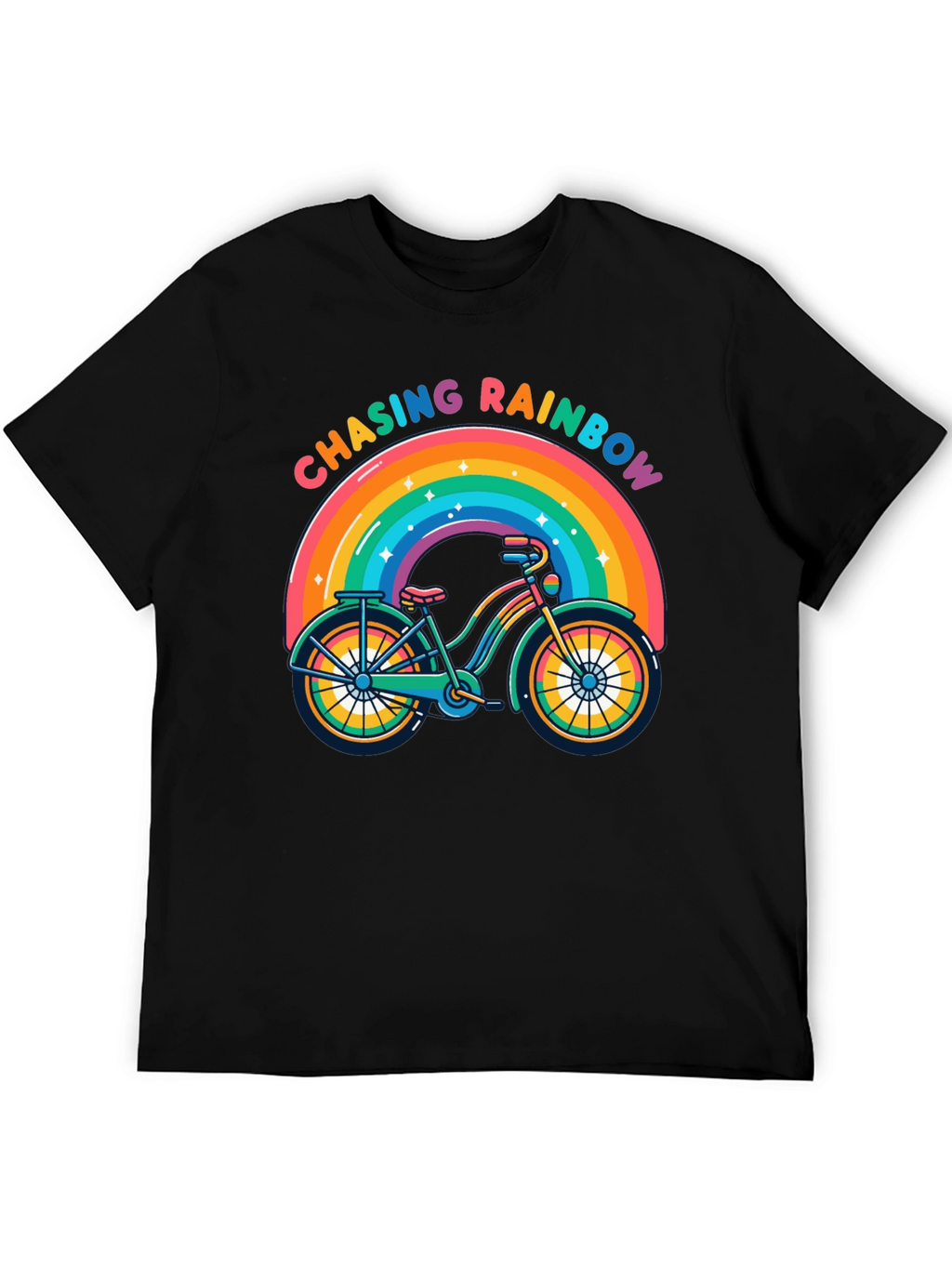Chasing Rainbows Bicycle T-Shirt - Pride Ride