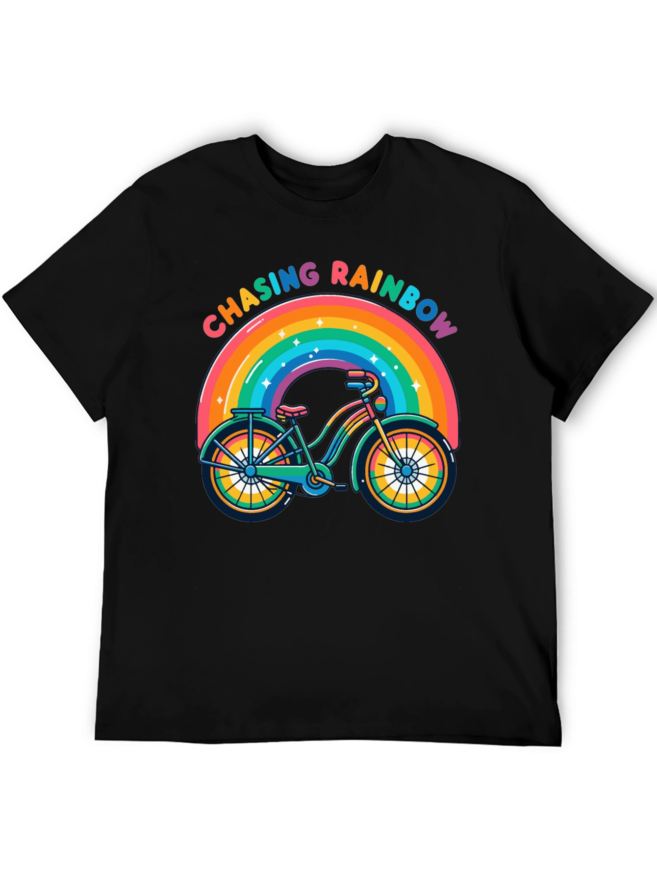 Chasing Rainbows Bicycle T-Shirt - Pride Ride