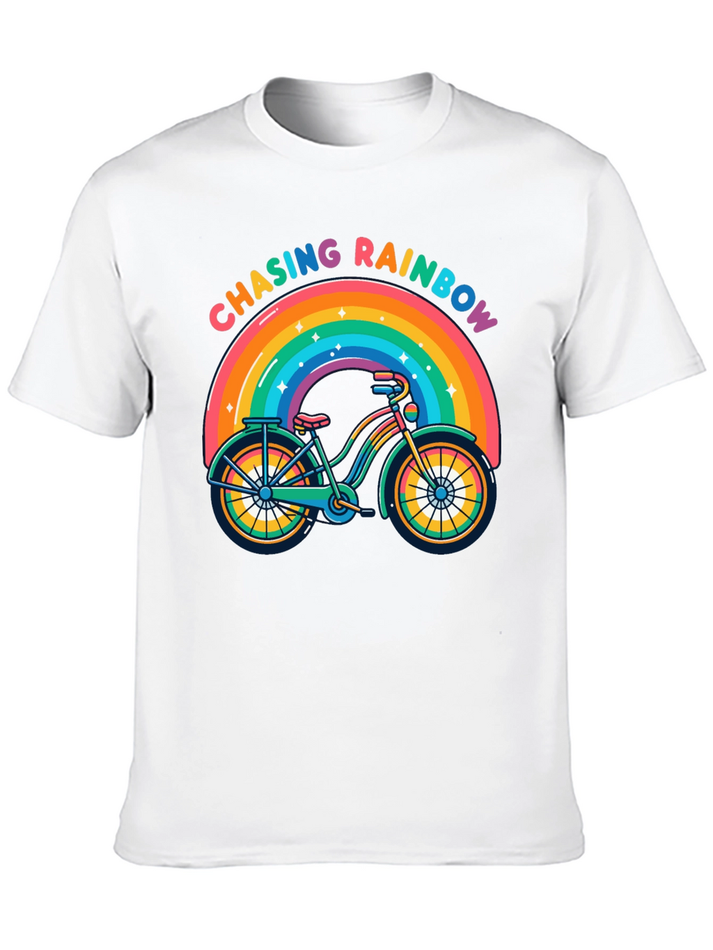 Chasing Rainbows Bicycle T-Shirt - Pride Ride