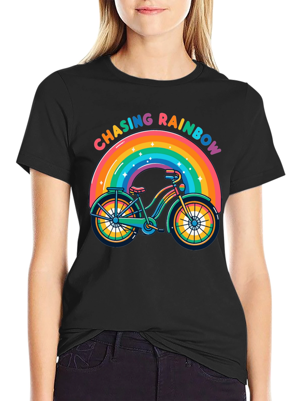Chasing Rainbows Bicycle T-Shirt - Pride Ride