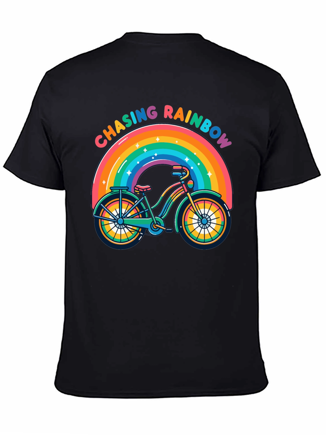 Chasing Rainbows Bicycle T-Shirt - Pride Ride