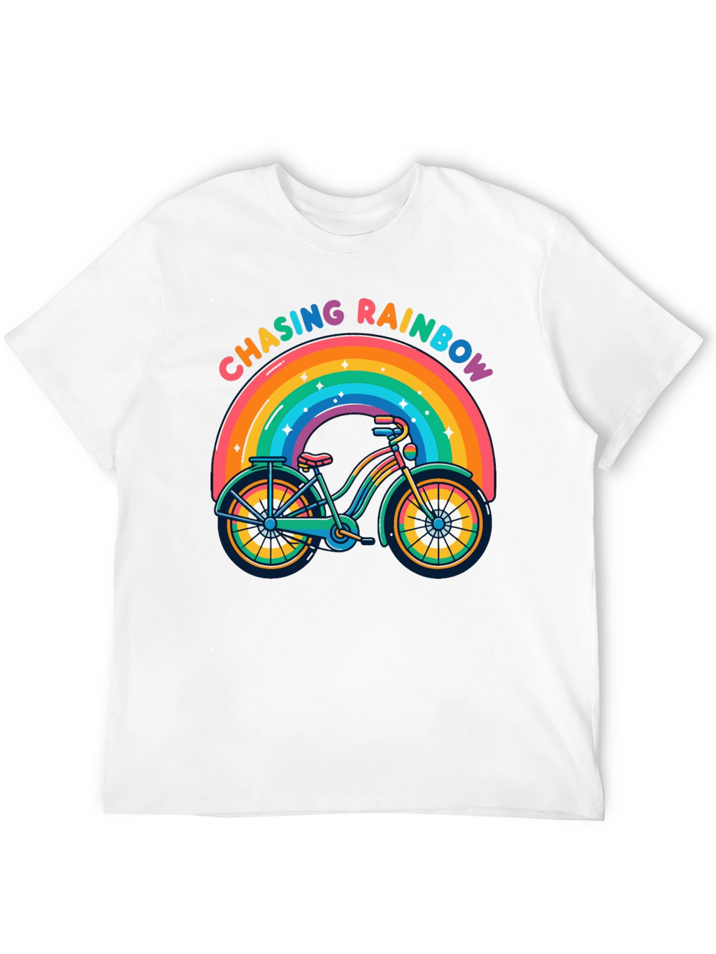 Chasing Rainbows Bicycle T-Shirt - Pride Ride