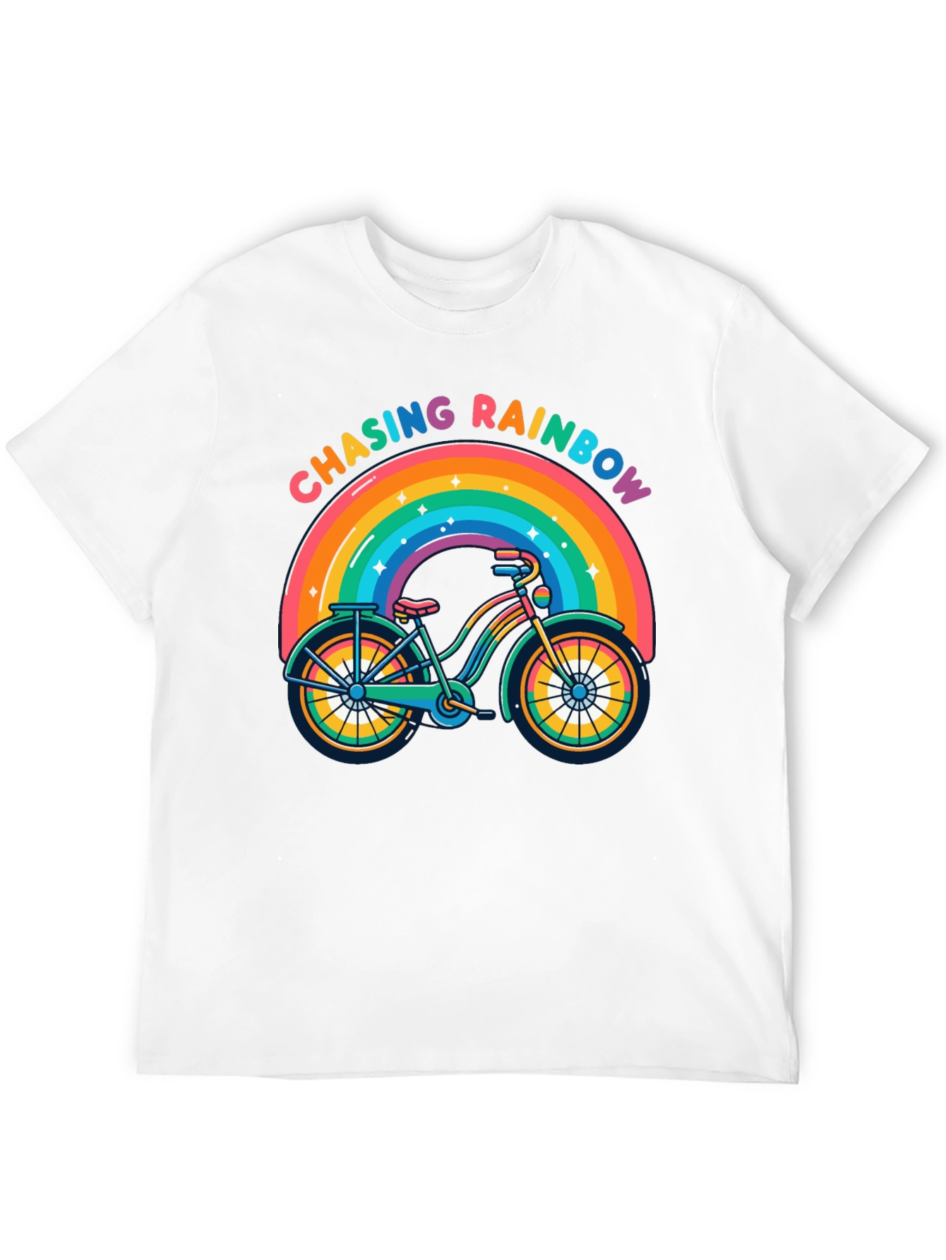 Chasing Rainbows Bicycle T-Shirt - Pride Ride