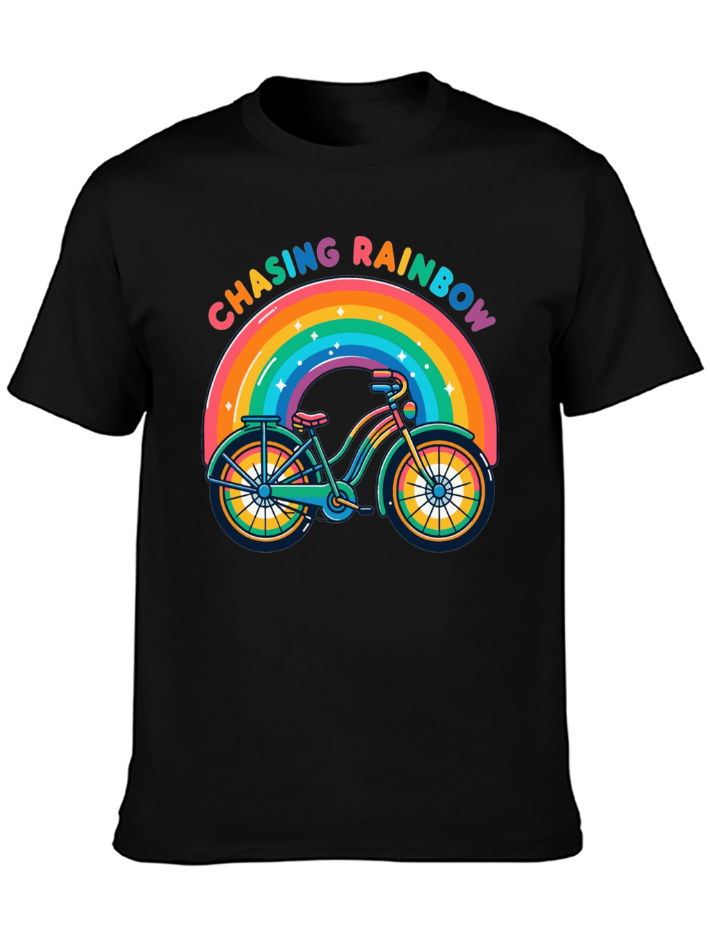 Chasing Rainbows Bicycle T-Shirt - Pride Ride