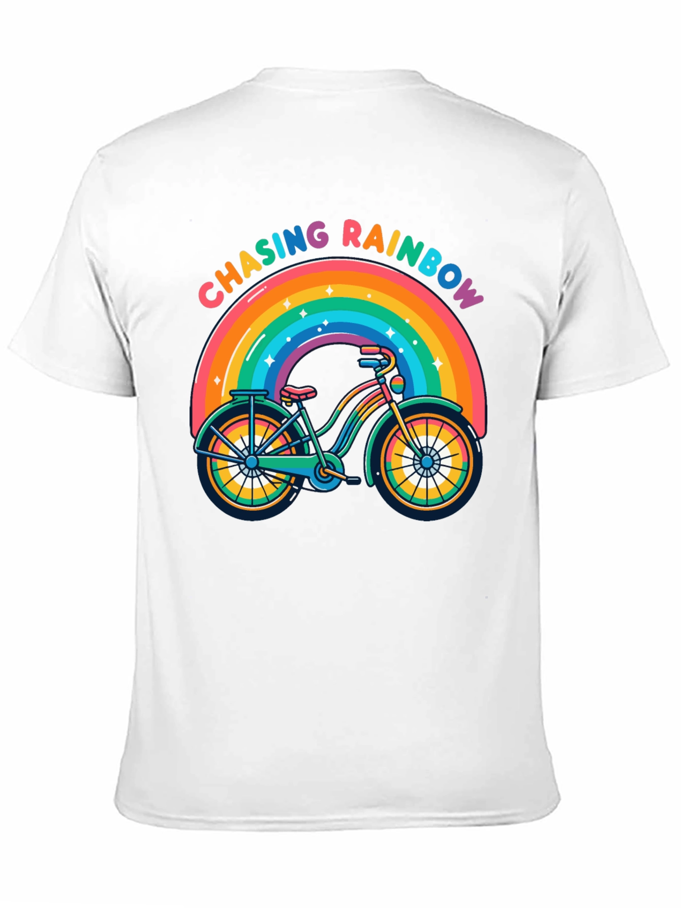 Chasing Rainbows Bicycle T-Shirt - Pride Ride