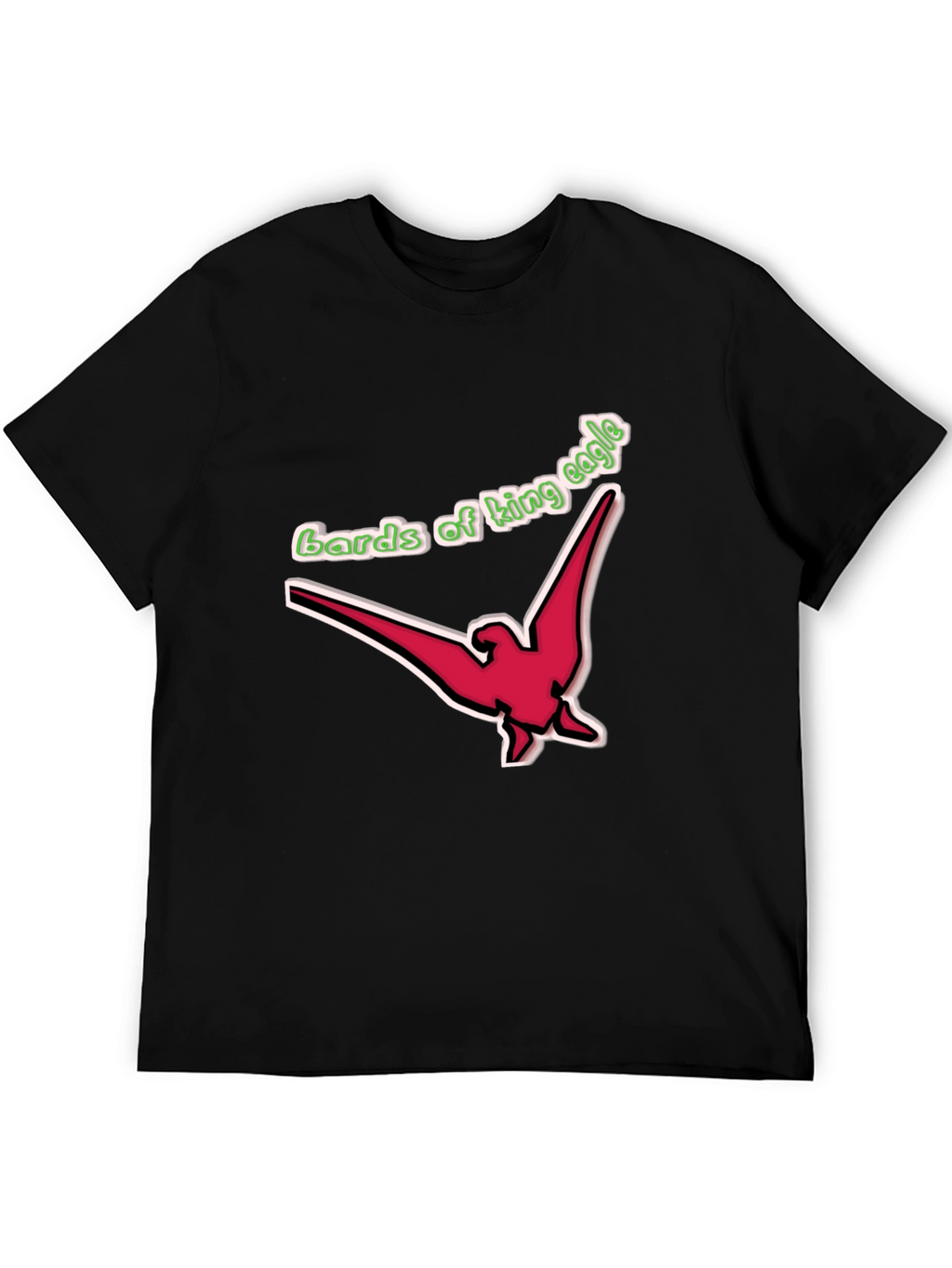Bards of King Eagle Graphic T-Shirt - Black