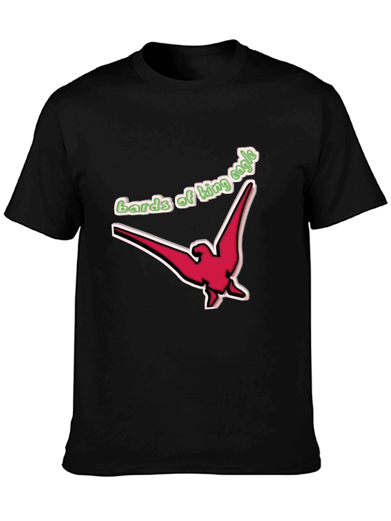 Bards of King Eagle Graphic T-Shirt - Black